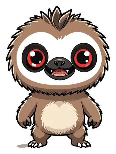 Dark sloth with red eyes (stand-in for the Lichen Lich)
