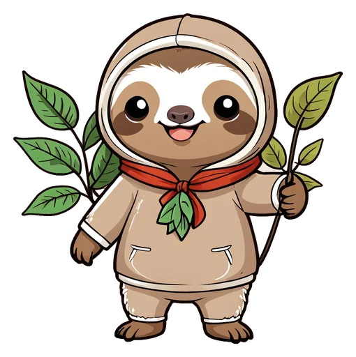 Sloth in a leaf hood (stand-in for the Night Creeper)
